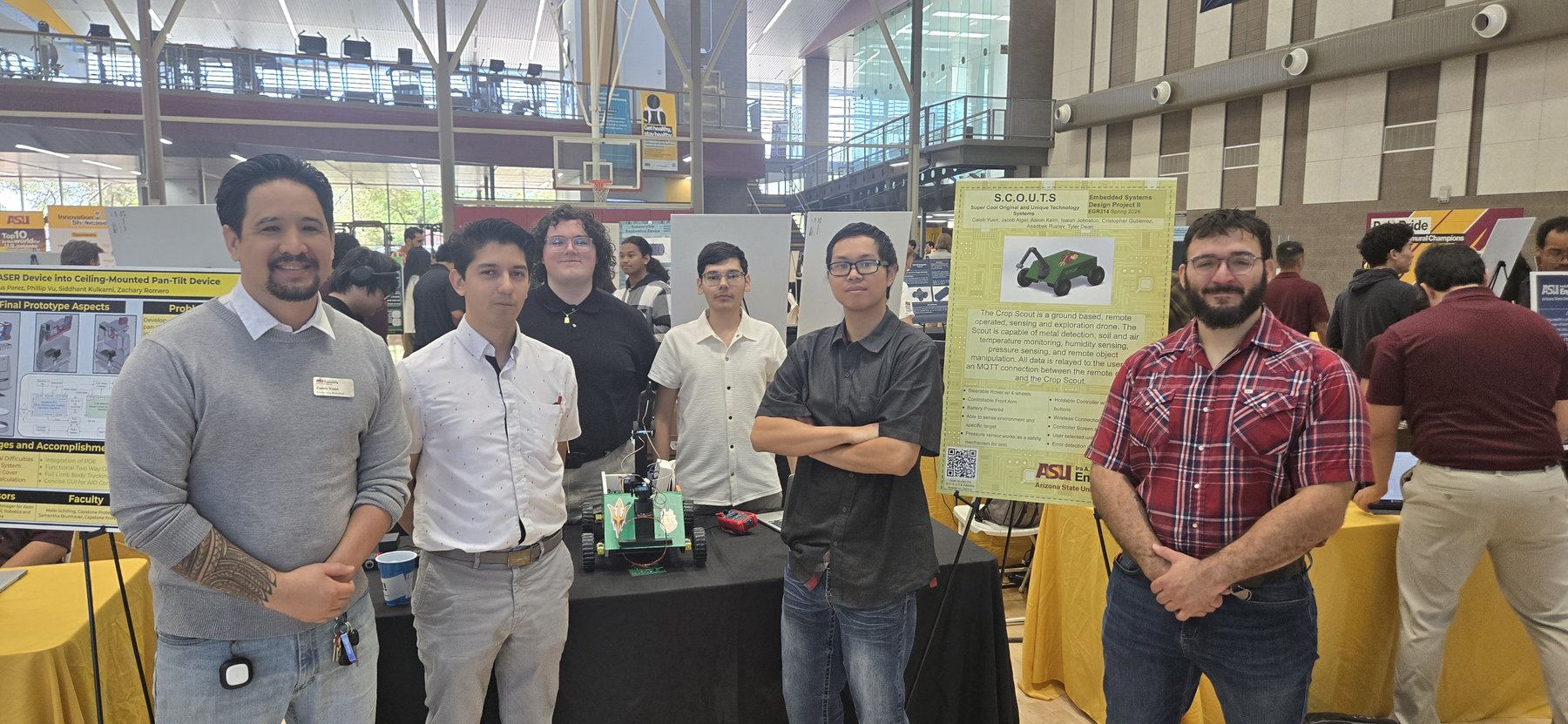 CropSCOUT rover team at the ASU Fulton Innovation Showcase